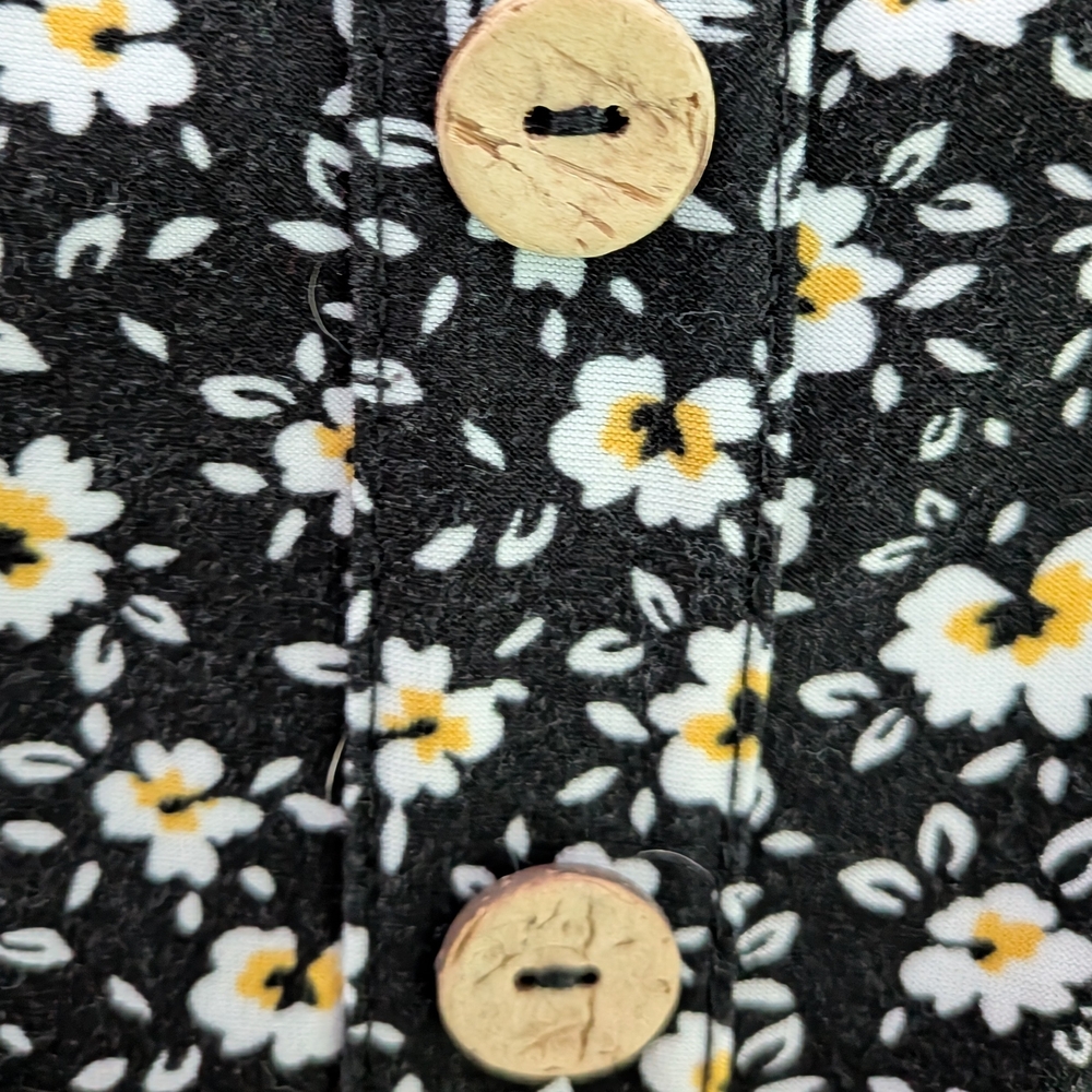 Derek Heart Black and Cream Floral Mini Dress - Picture 4 of 6